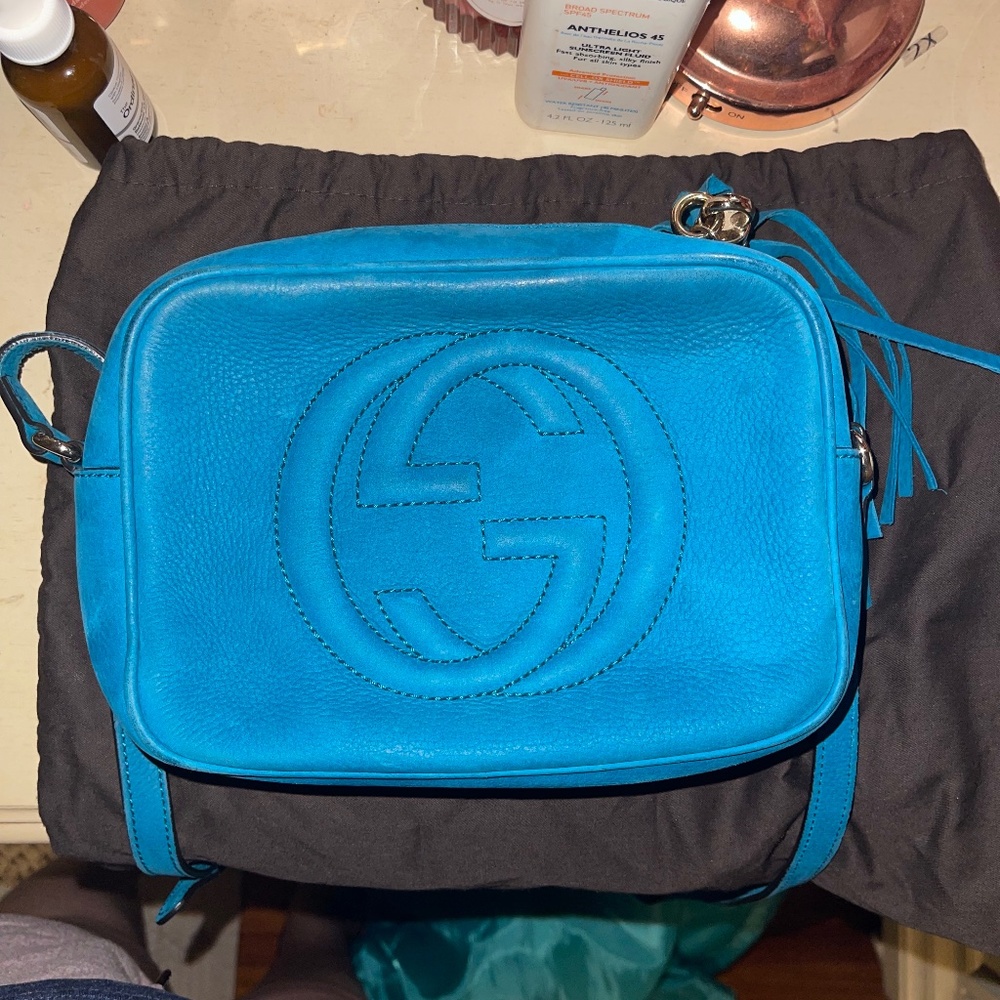 Gucci soho suede teal